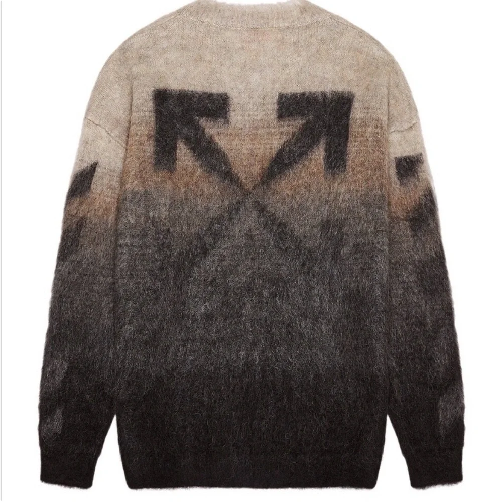 Authentic Off white Diag Arrow knit Mohair Blend Sweater